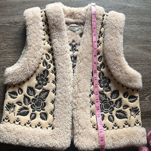 (SOLD) Zadig & Voltaire Feti Shearling Cardigan Vest - Picture 13 of 15